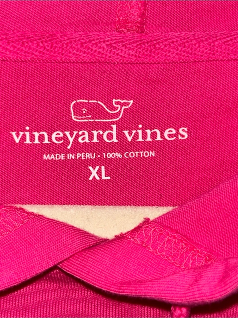 Vineyard Vines Women’s Hot Pink Long-Sleeve Hoodie Tee - Picture 5 of 5